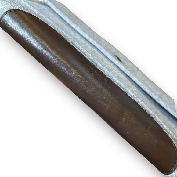 Pack & Smooch Wool and Leather Gray Tablet Case 10.5” x 8” - Picture 9 of 9